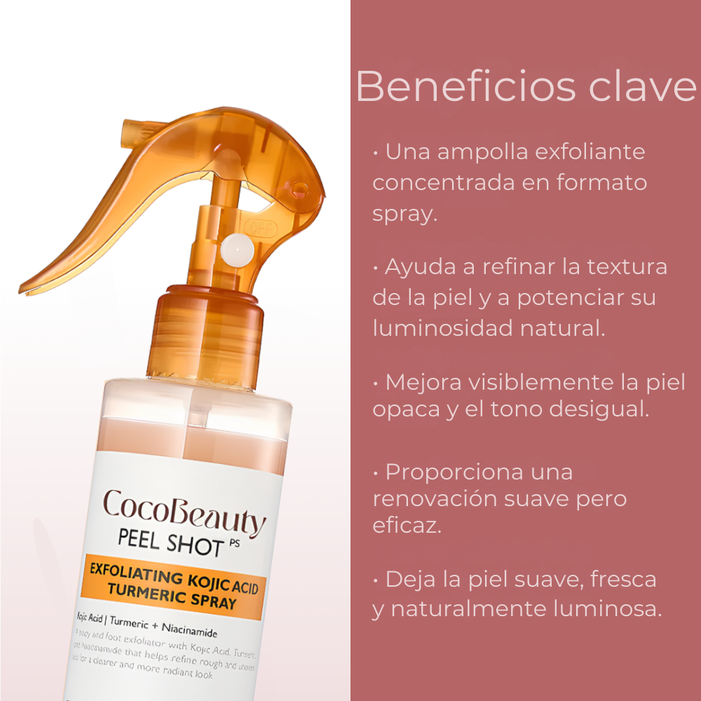 Spray Exfoliante Corporal con Ácido Kójico + Cúrcuma
