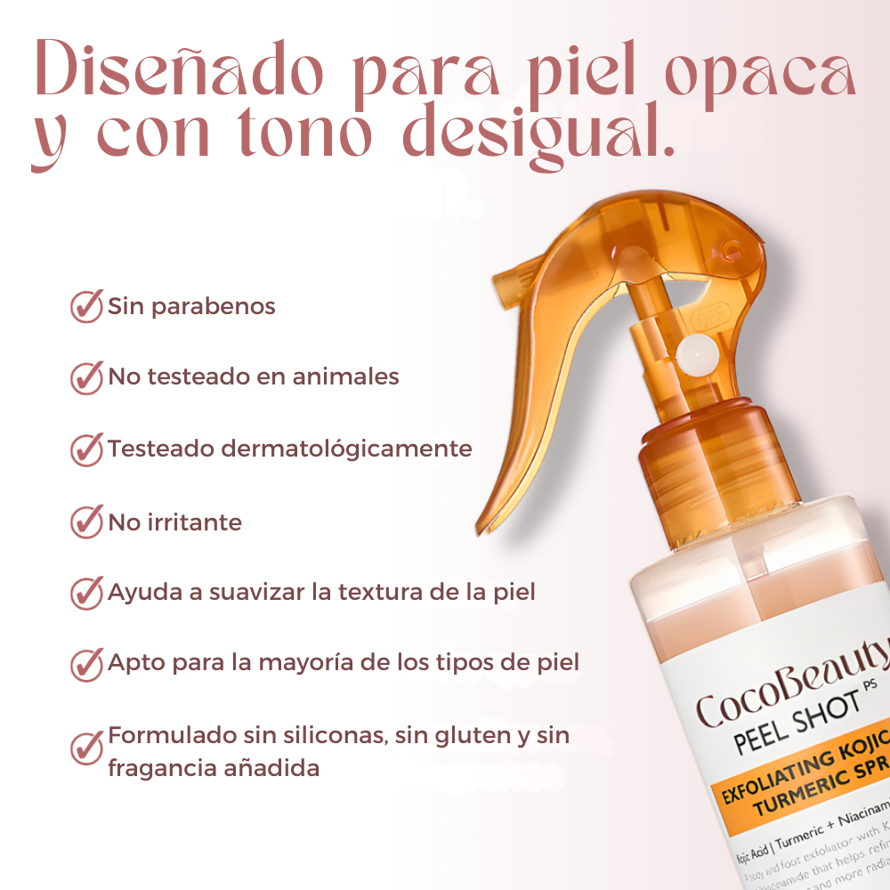 Spray Exfoliante Corporal con Ácido Kójico + Cúrcuma