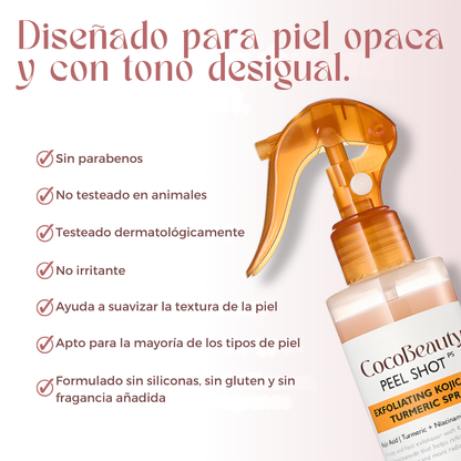 Spray Exfoliante Corporal con Ácido Kójico + Cúrcuma